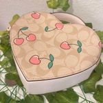 Coach Heart Crossbody In Signature Canvas With Heart Cherry Print CE653 Photo 8