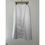 After Six After Six Long Formal Skirt Womens Size 10 Silver Satin Lined Maxi Photo 2
