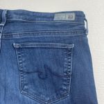 AG Adriano Goldschmied  Mid Rise Stevie Capri Jeans Blue Denim Raw Split Hem 30 Photo 3