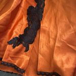 Frederick's of Hollywood Vintage 80s Orange Black Babydoll Slip Dress Holiday XL Photo 4