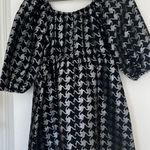 Moon River Square Neck Puffed Sleeve Houndstooth Jaquard Mini Dress Size Small Photo 11