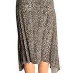 Eileen Fisher Tan & Black Broken Chevron Shark Bite Hem Flowy Skirt ~ Women's S Photo 1