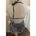 Hobie NWT  Tankini Halter Swim Top & bottoms L/XL black white animal print NEW Photo 3
