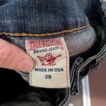 True Religion Y2K  Low Rise Leather Tag Jeans W29 Medium Wash Photo 2