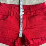 Dollhouse Red high rise denim shorts  Photo 3