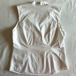 J.Jill  White Embroidered Eyelet Lace Collared Tank Sz M Fairy Boho Preppy Tennis Photo 3