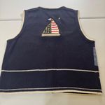 Christopher & Banks VTG Nautical Lighthouse Anchor Flag Sweater Vest M Navy Photo 10