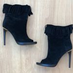 Burberry women’s Pelling Fringed Suede Peep-toe Booties boots IT 37.5 US 7.5 Photo 13