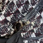 IRO Kamber Tweed Zip Sweater Jacket Sz US 6 38 Black White Crop Moto Fringe Photo 9