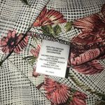 Signature Studio BLACK WHITE RED GREEN FLORAL BABY DOLL TOP SIZE XL Photo 2