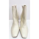 Alfani  Boots Size 10 Cream Square Toe Block Heel‎ Faux Leather Rubber Sole Photo 5