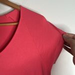 Lilla P Vibrant Coral Tie Waist Short Raglan Sleeve Mini Dress Stretch Jersey M Pink Size M Photo 3