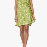 ASTR the label Women's Quinta Dress Celery Green Floral Halter Necklace Small Photo 2