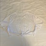 None Two Piece Crop Top and Shorts Set White Women XL NWOT Photo 1