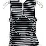 Wild Fable Open Back Ribbed Tank Top S Cutout Monochrome Striped Gothic Summer Photo 2