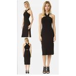 Rag and Bone  Rachel Sleeveless Cutout Slit Ribbed Midi Dress Black Women's US 6 Photo 1