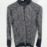 Lululemon Black Speckled Rest Less Half Zip Pullover Sweatshirt Womens Size 4 Photo 0