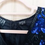 Jakelin Designs Womens Silk Beaded Dress Size M Black Gatsby Art Deco Cocktail Size M Photo 3