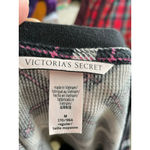 Victoria's Secret Women's  Plaid Long Sleeve Tee M Black Pink Photo 1