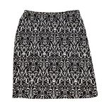 Tahari  Fitted Stretch Knee Length Pencil Skirt Black White Size 2 High Rise Photo 0