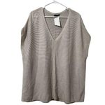 Lafayette 148  New York Women's V-Neck Sleeveless Beige Sweater XL Pullover Photo 0