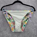 Victoria's Secret Victoria Secret White Floral Ruffle String Tie Bikini Bottom Swimwear Large Photo 5