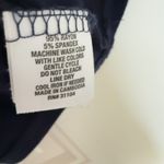 kim rogers  Navy Blue 4X Ruffle Henley V Neck Silver Buttons Flutter Sleeves Top Photo 4