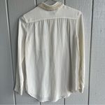 Equipment  Silk White Pearl Collar Button Up Blouse Size XS Photo 5