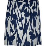 Boden Blue Floral Print Mini Pencil Skirt Women's 6 Knee Length Modest Career Photo 0