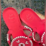 Jack Rogers  Georgica pink white woven jelly thong sandals, size 11M Photo 2