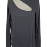 Bibi Womens Top Medium Gray Cutout Long Sleeve Sexy Clubwear Trendy Photo 0