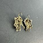 Vintage Santa Claus With Bag Clip On Earrings Enamel Shiny Christmas Photo 6