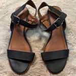 Lucky Brand  Size‎ 9.5 Block Heeled Sandals Open Toe Buckle Black  Sandal Heels Photo 0