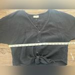 Bella Dahl  - Kimono Sleeve Tie Front‎ Top - Night Shade size medium Photo 5