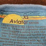 Aviator Nation 💕💕 Classic Velvet Relaxed Sweatshirt ~ Vintage Blue XS Photo 11