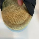 Lucky Brand Lucky Brand Espadrilles Wedge Sandals 9.5 Black Knotted Canvas Raffia Krizhy Photo 7