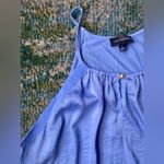 The Limited  blue satin knit button halter tank top, size large Photo 2