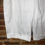 Avenue  White Flat Front Stretch Cotton Bermuda Chino Shorts Women's Size 18 Photo 2