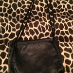 VINTAGE Black Satin Evening Bag Photo 0