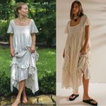 Free People Ethereal Bohemian Bring The Romance Midi Maxi Dress Neutral Medium Photo 2