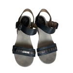 OTBT Sandals Block Heel La Luz Comfort Shoes Black Hammered Metal Women’s sz 9 Photo 1