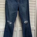 Silver Jeans Beau Straight Med Wash Mid Rise Size 27x28.5 Western Distress Photo 0