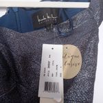 Nicole Miller Blue Metallic Cocktail Dress Photo 2