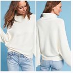 Anthropologie Moth Ivory Turtleneck Sweater Size XS Photo 1