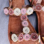 Bed Stu  Roan Pink and Cream Beaded Sandals shoes size 9.5 Photo 8