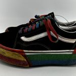 Vans Old Skool Stacked Platform Sneakers Lace Up Pride Glitter Rainbow 8.5 Photo 3