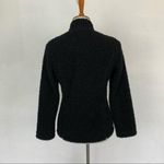 J Jill Black Sherpa Fleece Zip Up Jacket Coat XS Cozy Warm Winter Full Zip Layer Photo 3