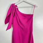 Dress the Population  Tiffany One-Shoulder Midi Dress Bright Fuchsia Size Small Photo 4