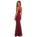 Lulus  - Infinite Glory Wine Red Maxi Dress Sz L Photo 1