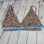 Aerie Triangle Bikini Top Leopard Print Tan Black White XXL Photo 5